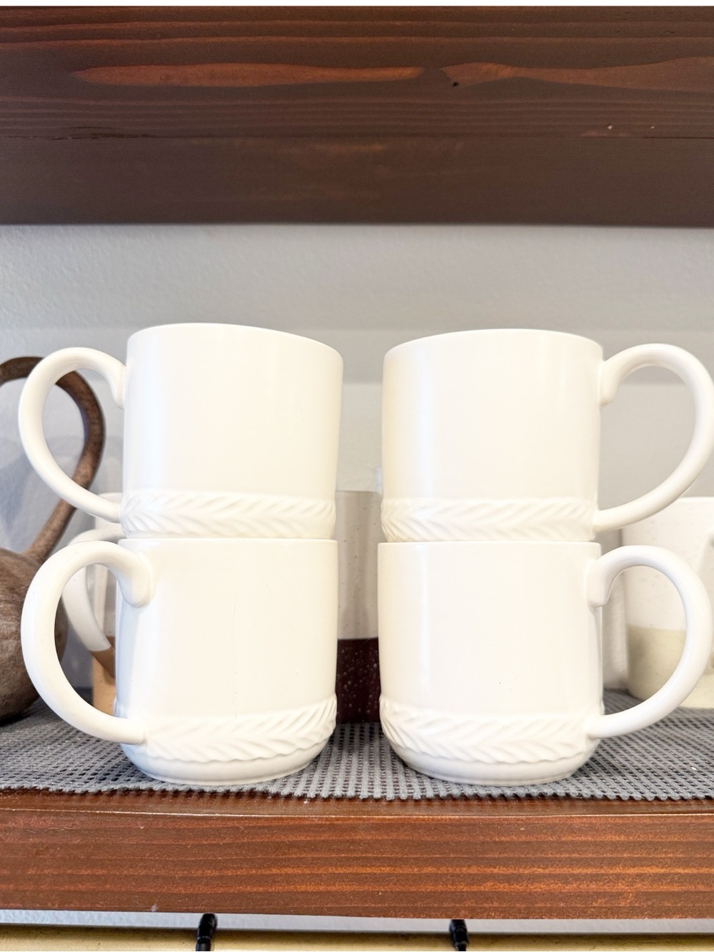Bee & Willow Home White Mug
- Set of 4